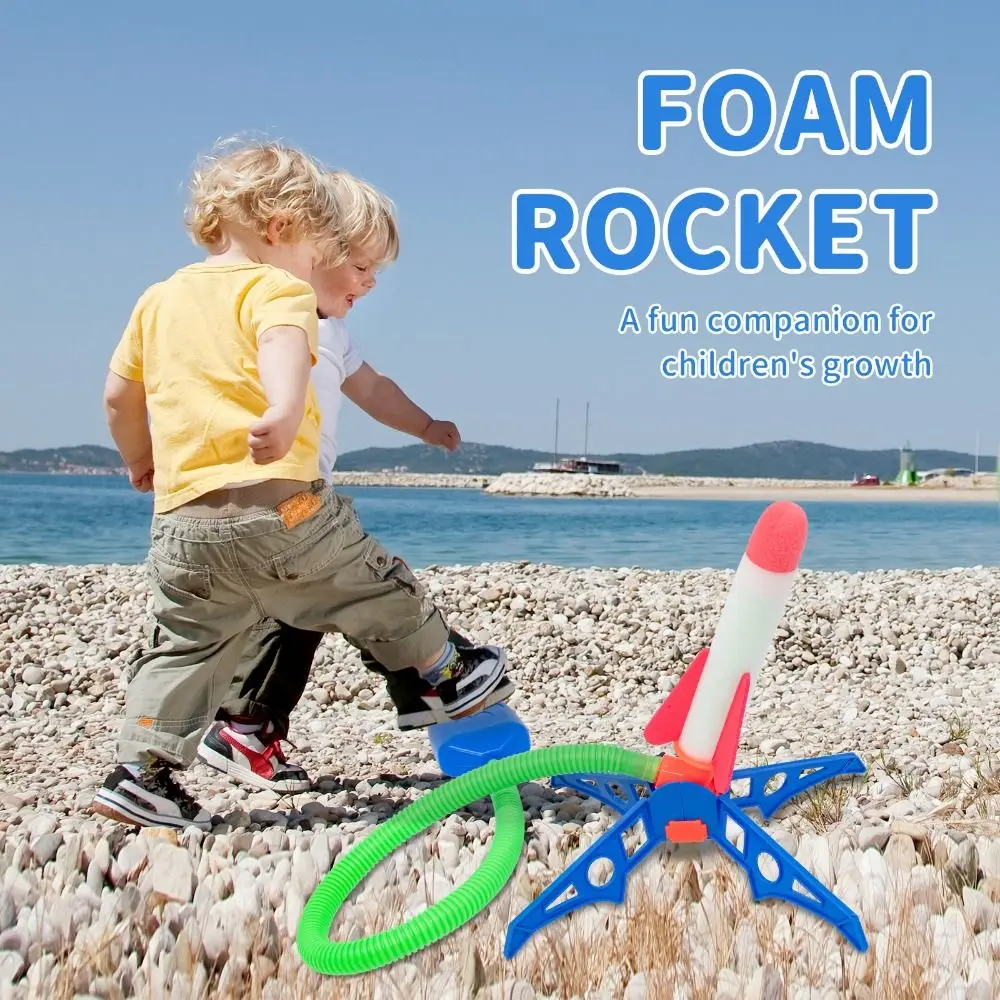 Set Ejection Flying Launcher Toys Fire A Rocket Flash Launch Rocket Foot-stepping Rocket Toys Foot Transmitter Small Rockets