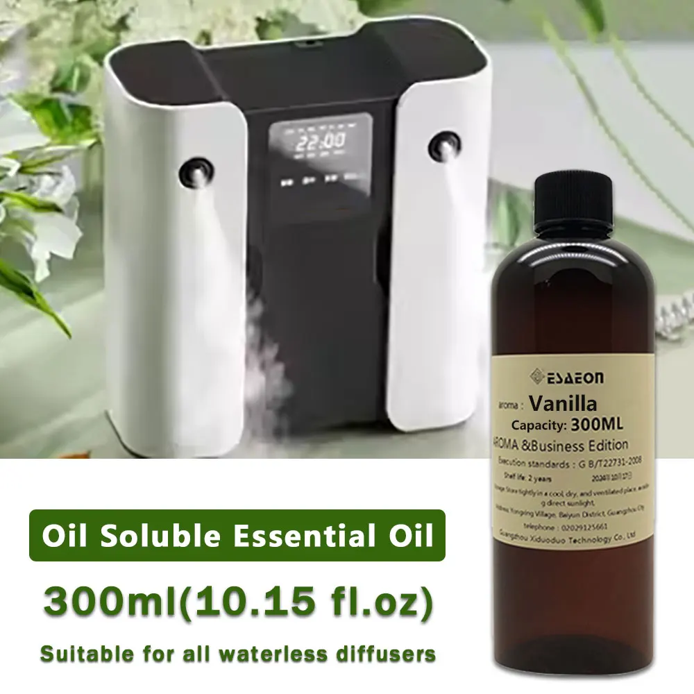 ESAEON 300ml(10.15 oz) Vanilla Eucalyptus-Mint Oily Aromatic Essential Oil- Hotel Diffuser Supplement Liquid, Aroma Diffuser Oil
