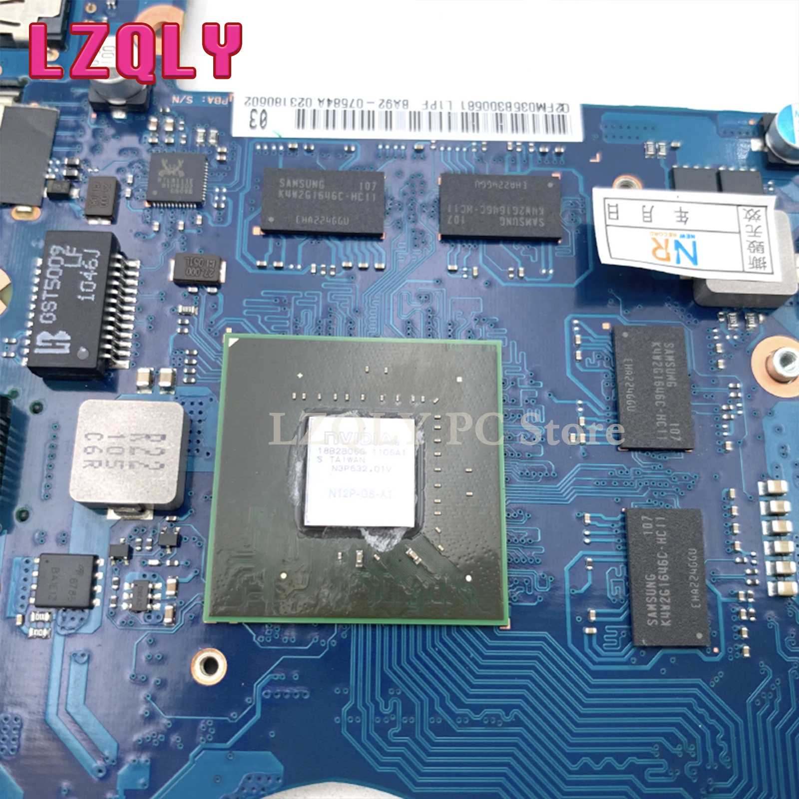 LZQLY para Samsung RF711 BA92-07584A BA92-07584B BA41-01473A placa base para ordenador portátil GT540M GPU HM65 DDR3 Tablero Principal prueba completa