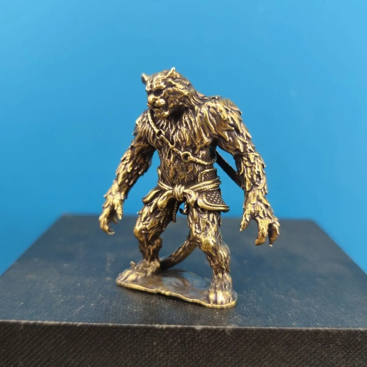 Fine Brass Demon King Tiger Vanguard Action Ornament