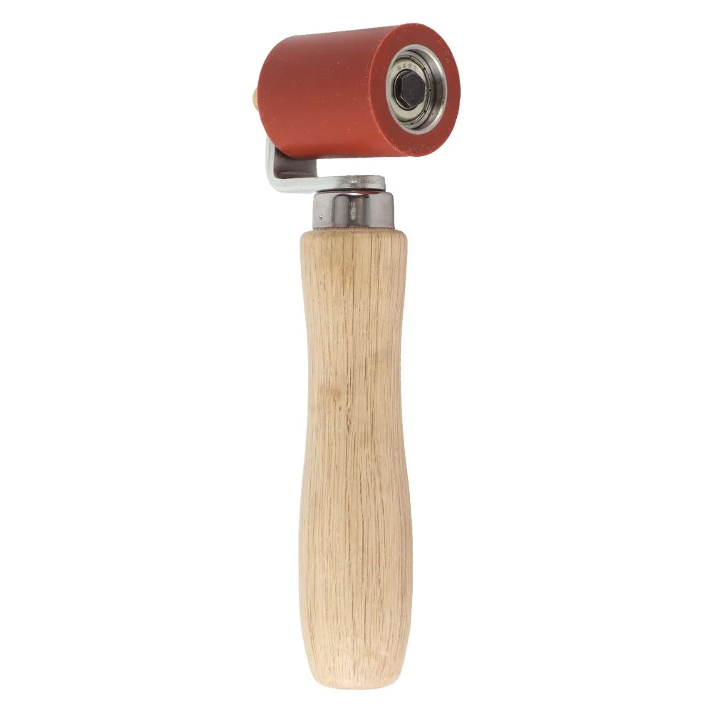 

Durable 40mm Heavy Duty Silicone Seam Roller Ergonomic Grip For PVC/TPO/EPDM Membranes Welding Handheld Roller Wooden Handle