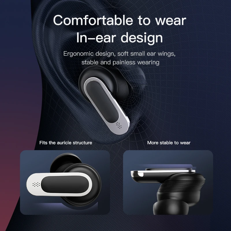 OKCSC TOUR PRO 2 ANC True Wireless Earphones Noise Cancelling Bluetooth Headphones TWS Earbuds Small Sports Waterproof Headset