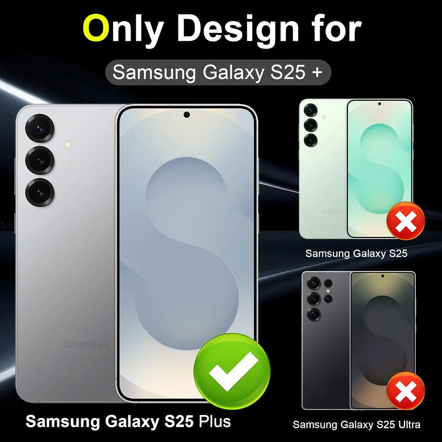 Camera Lens Protector For Samsung Galaxy S25+ Plus Accessories [1:1 Fit & Ultra Clarity] 9H Tempered Glass Metal Individua - náhled 2