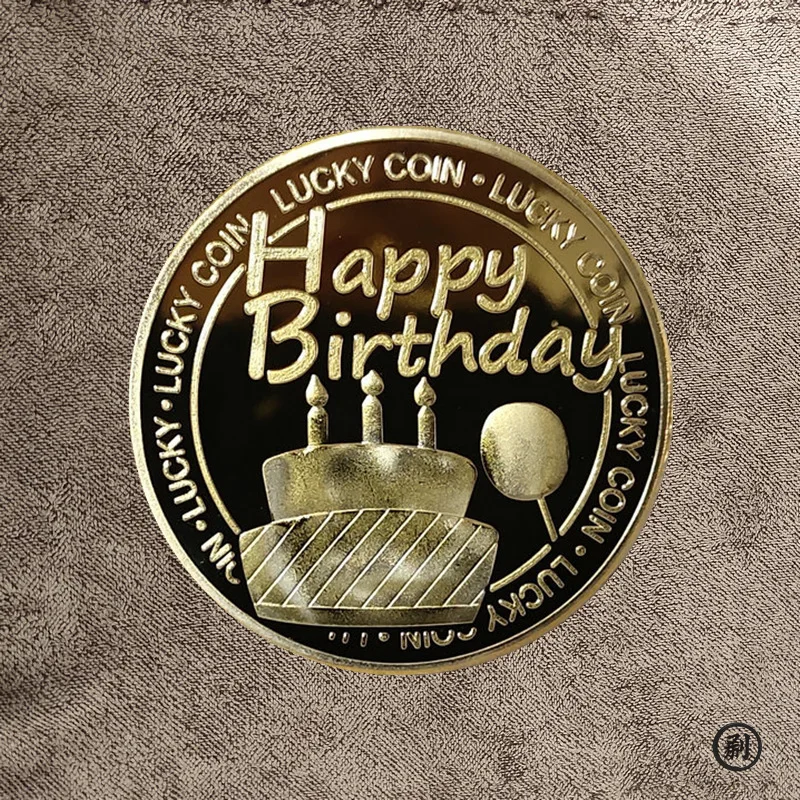 Collection Coin Lucky Happy Birthday Commemorative Coins Happy Birthday Gift Good Luck and Happiness Medal