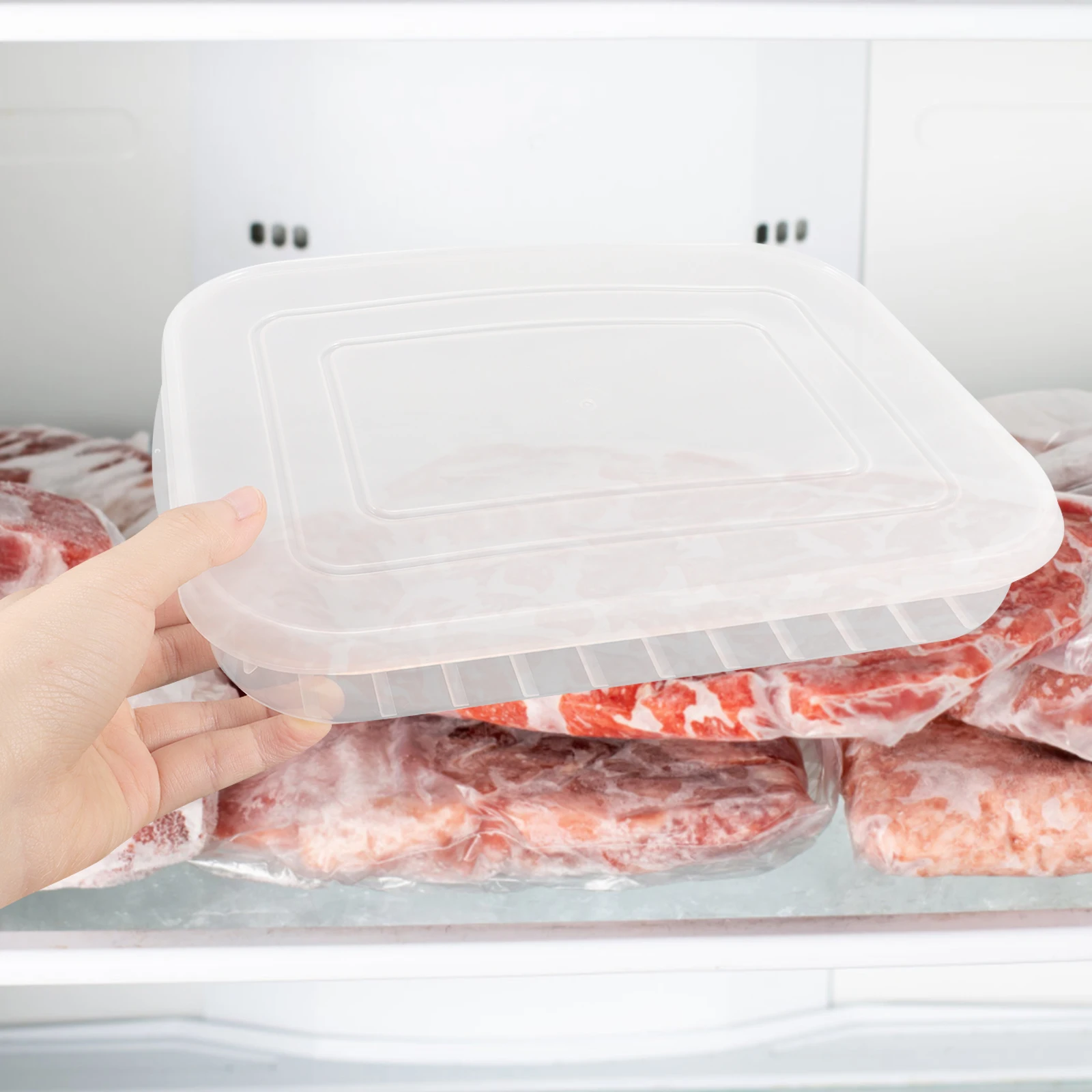 

3pcs Airtight Meat Storage Containers Bacon Keeper for Fridge Food Preservation Box Stackable Refrigerator Container Space