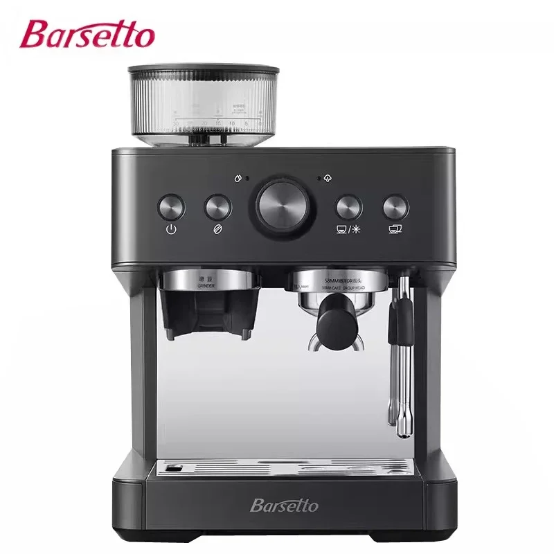 

Barsetto Espresso Semi-automatic Coffee Machine with Grinder Commercial Hot & Cold Extraction 15Bar Steam Milk Frother BAE-01C