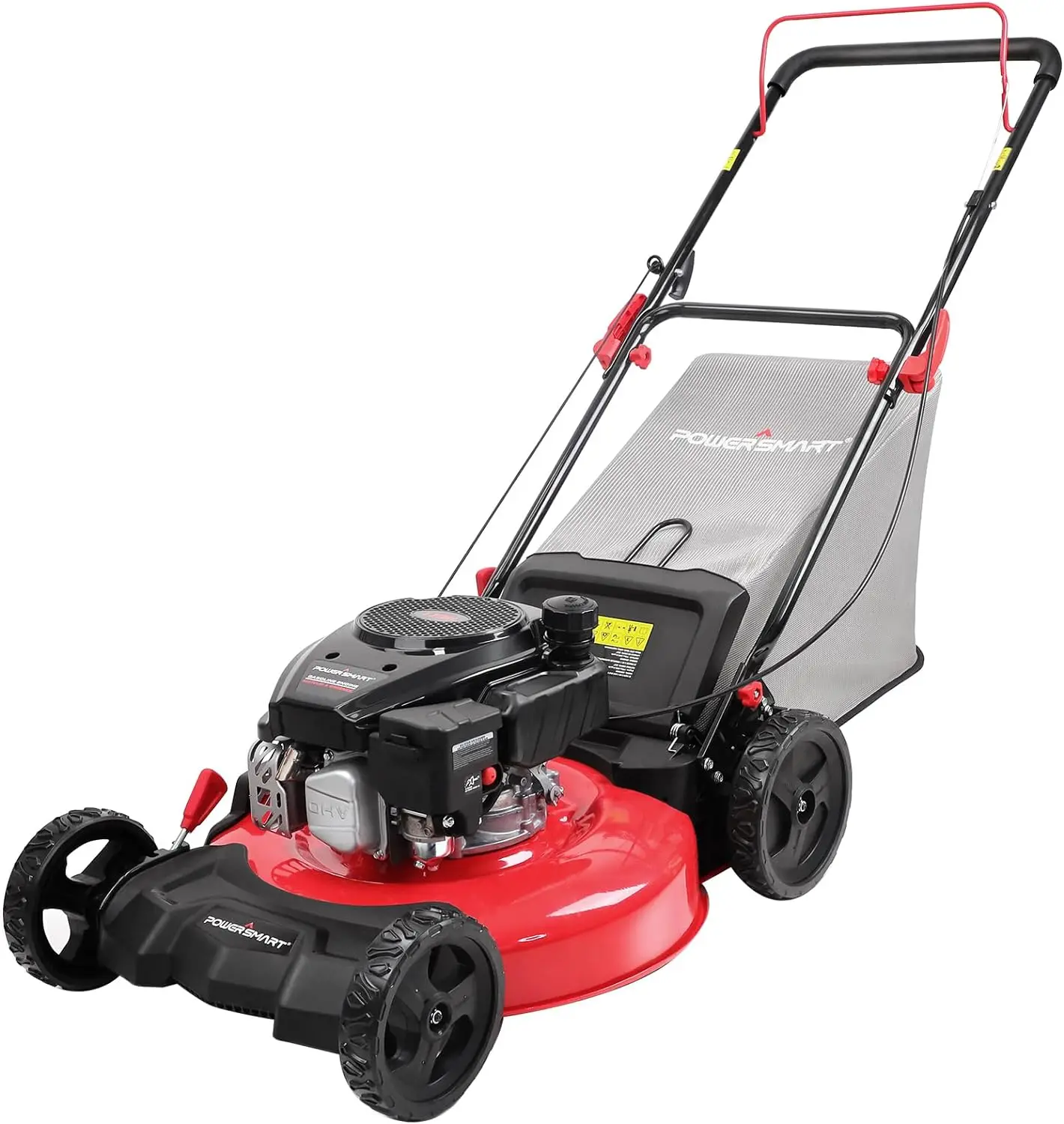 

Push Gas Lawn Mower with Grass Bag, 21-Inch 144cc Engine 3-in-1 with Adjustable Cutting Heights 2024 Version