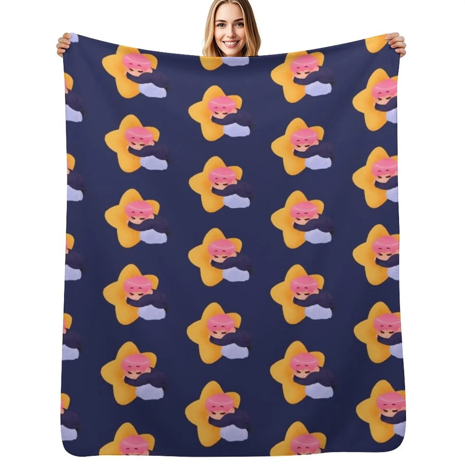 

Sleepy Star Hwa Throw Blanket Travel Size Cozy Blanket for Plane Train