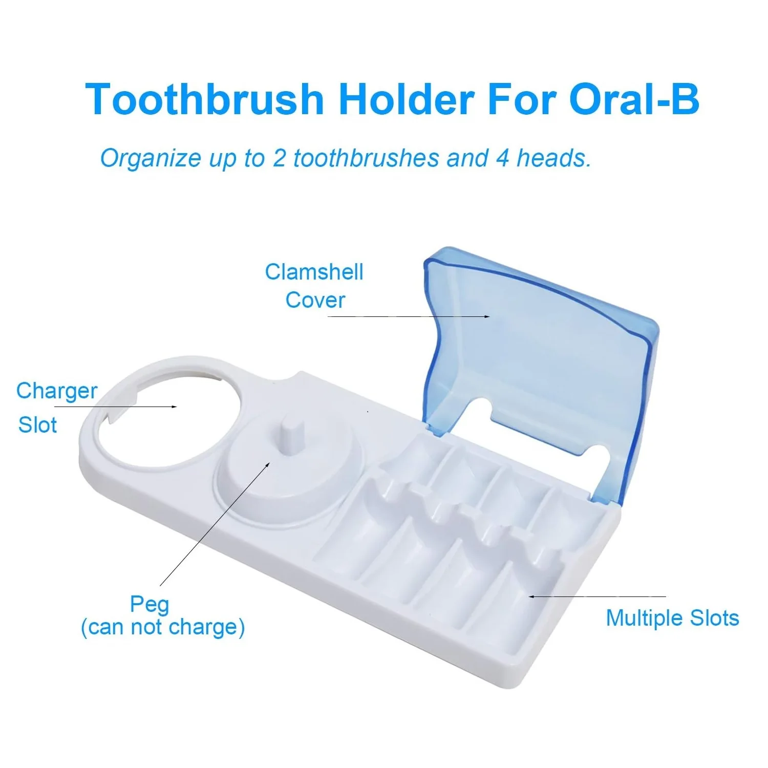 Toothbrush Holder Bracket for Oral B Electric Toothbrush Stander Base Replacement Brush Heads Storage Cover With Charger Hole