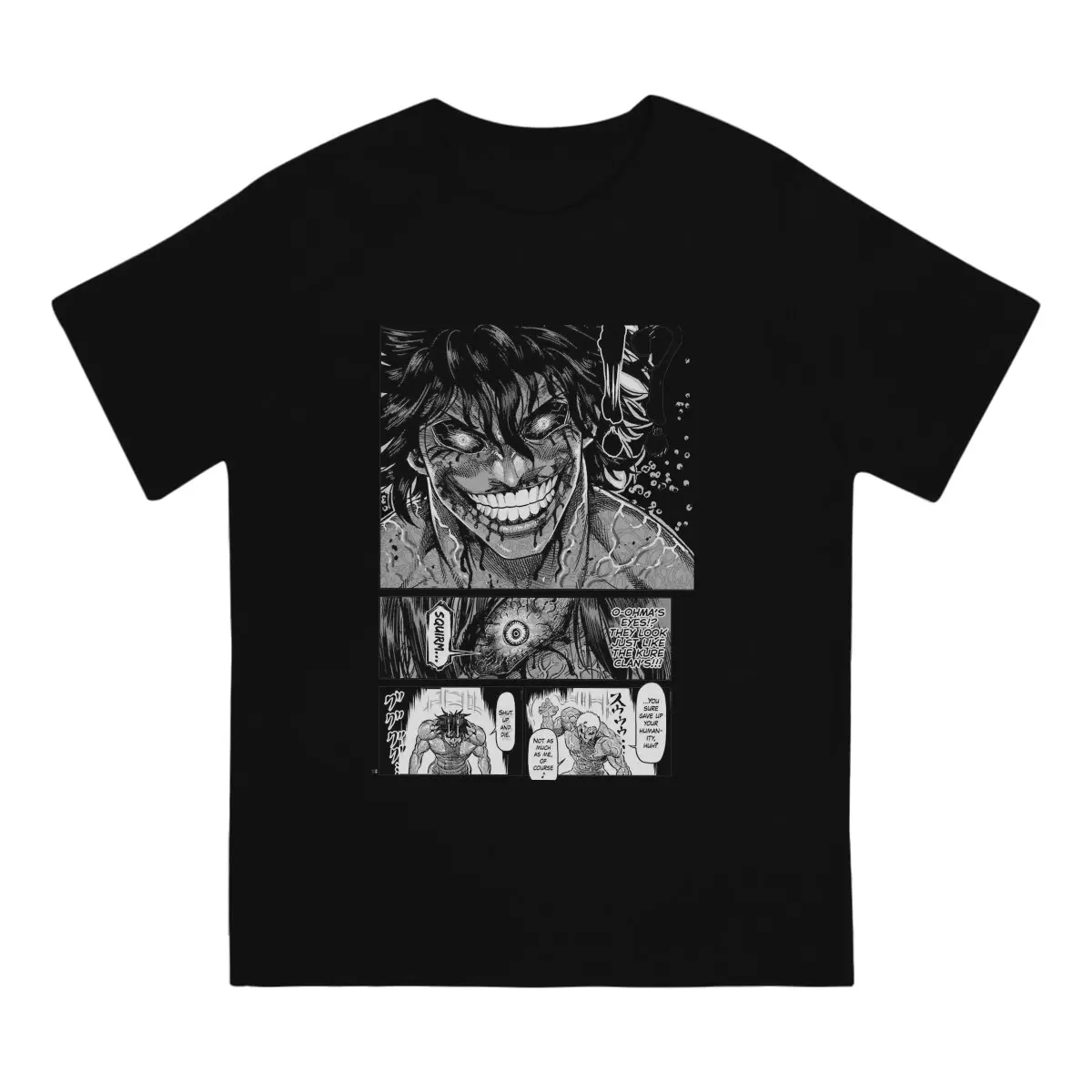 Kengan Ashura Page Men TShirt Da Lu Wu En Ri Man\'s Works Crewneck Short Sleeve 100% Cotton T Shirt Humor Top Quality Birthday
