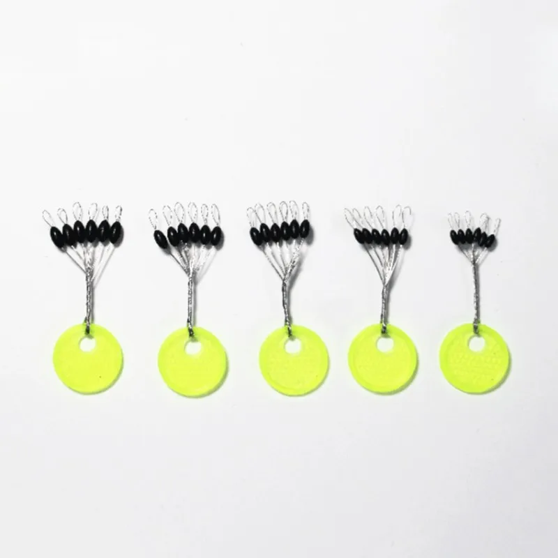 600/120PC 100/20 Group Set Rubber Silicon Space Bean Sea Carp Fly Fishing Black Rubber Oval Stopper Fishing Float Fishing Bobber
