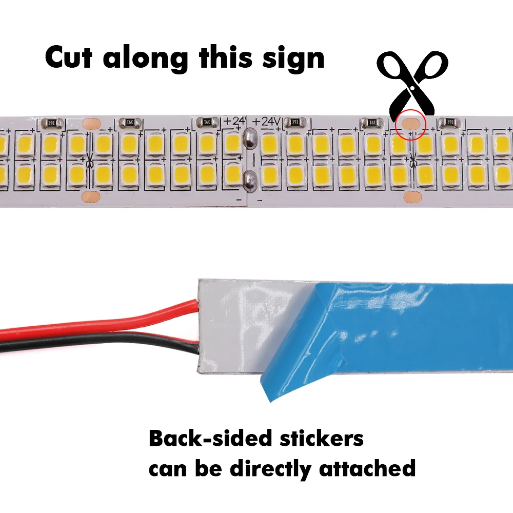 5M LED Strip 12V 24V 2835 LED Tape 120 240 480 LEDs/m Waterproof Ribbon Diode Backlight Brighter Than 3528 Flexible fita led