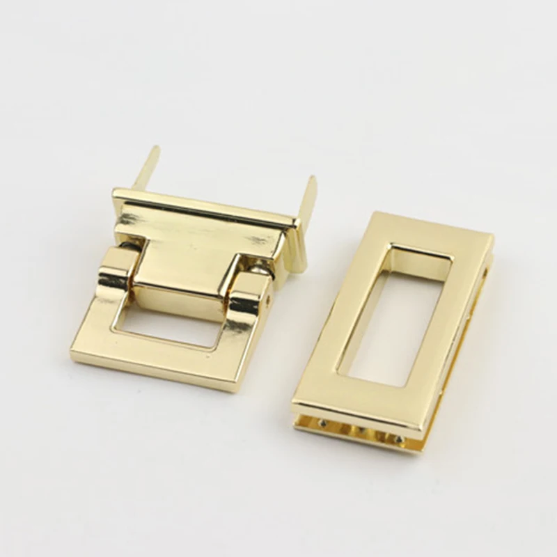 1pcs Metal Square Bag Buckle Turn Lock For Leather Craft Woman Bag Accessories High Quality  Fashion Handbag Closure Clasp Hot