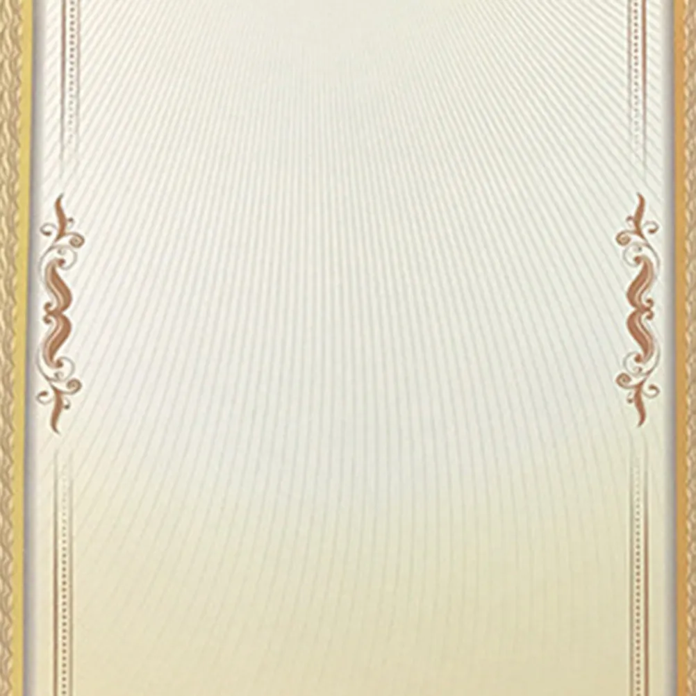 A4 Certificate Paper 20 Sheets Gradient Gold Border Printable Vertical Horizontal for Graduation Awards School