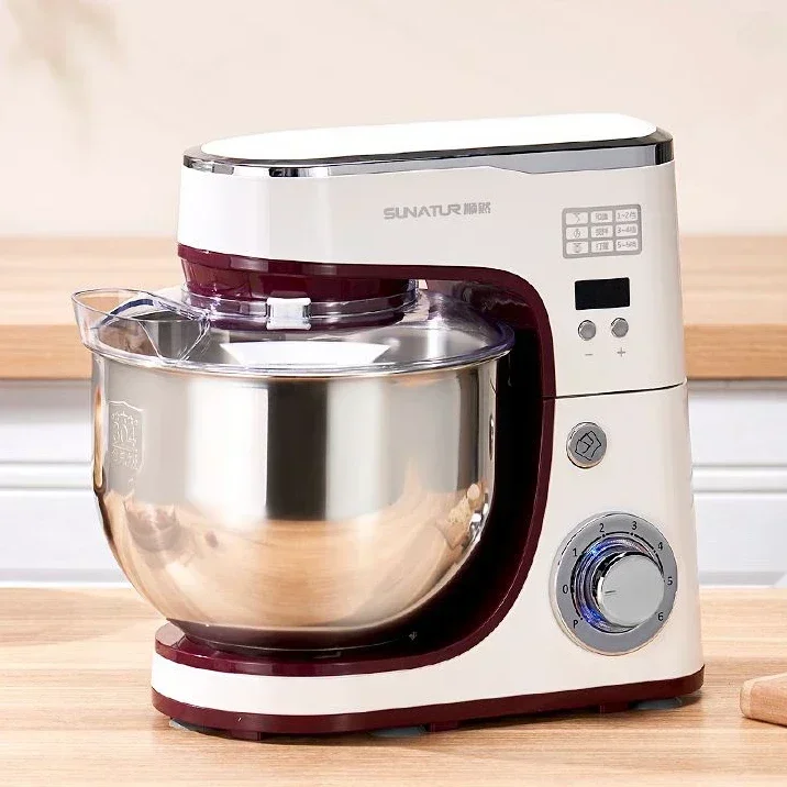 

Fully Automatic Multifunctional Desktop Dough Mixer for Household and Small - Scale Commercial Use: Egg Beater Included
