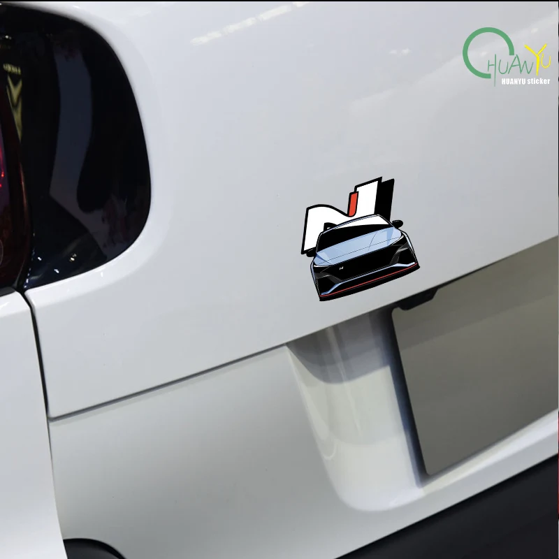 Nth Generation Sports Car Decorative Sticker, Personalized Creative Scratch Cover, Car Window Edge and Rear Emblem