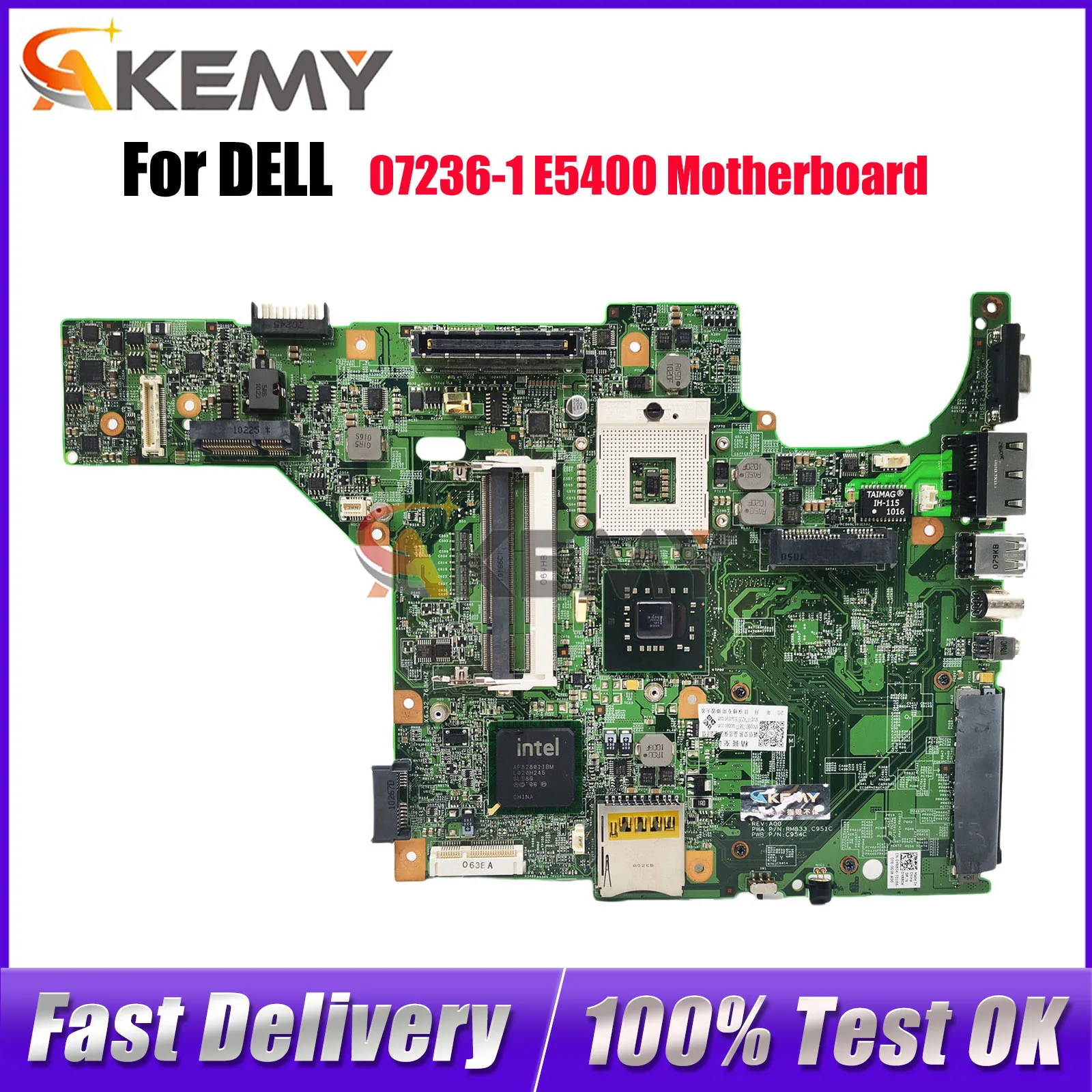 

Основная плата для материнской платы ноутбука Dell Latitude E5400 07236-1 DDR2 C951C C954C 48.4X703.011 протестирована нормально