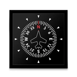 Aircraft Instrument Flight Control Panel Clever Clock Frame Aviation Compass Direction Modern Design Art Timepiece Table Clock