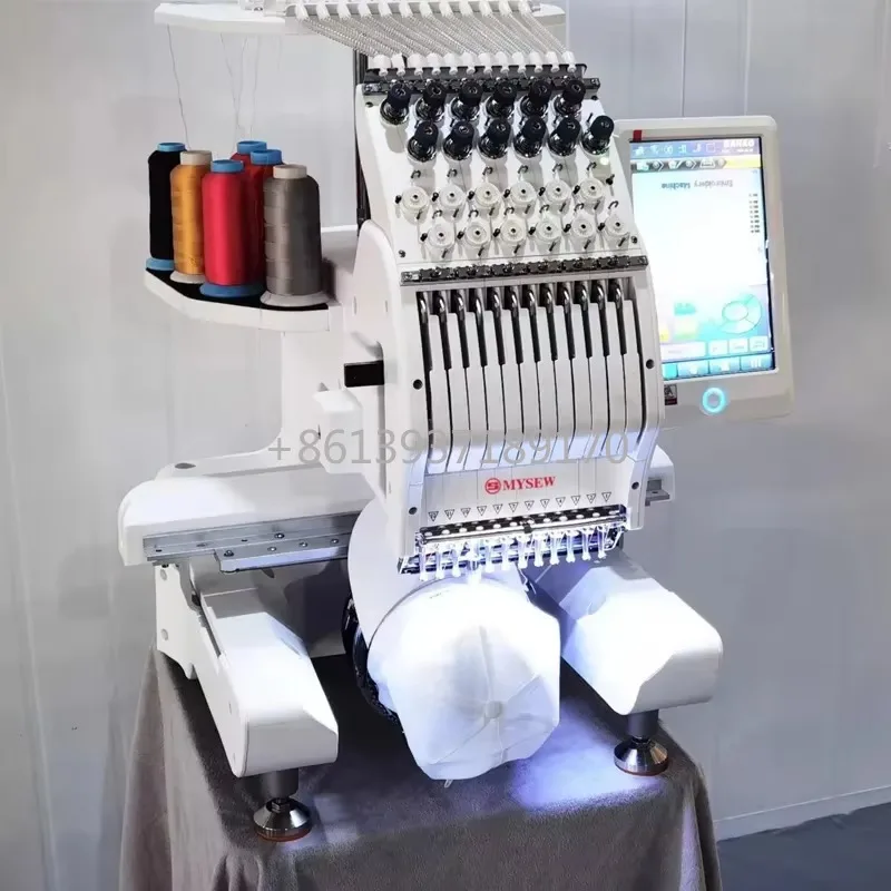 Small 3d High Speed Professional Single Head Computer Hat and Shirts Industrial Computerized Embroidery Machines