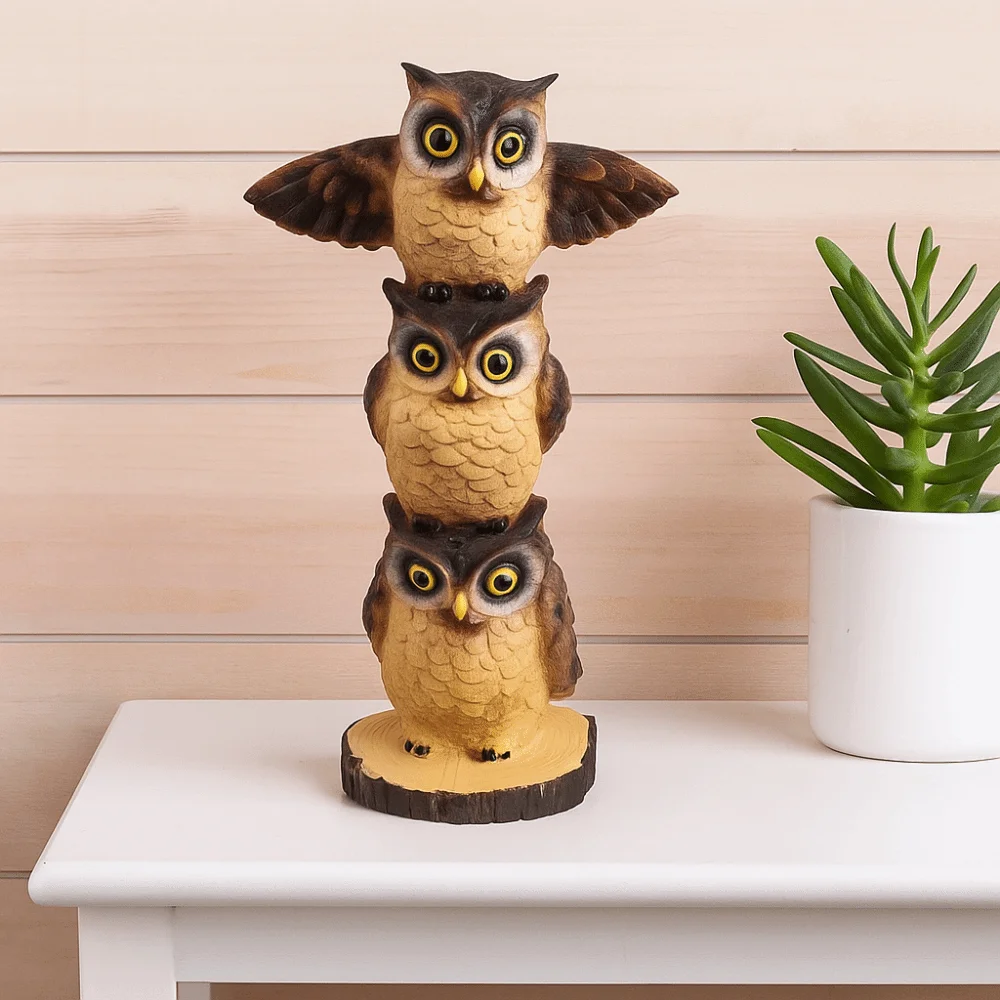 لطيف الحرف اليدوية وهمية البومة النحت في الهواء الطلق مقلد نموذج الراتنج البومة تمثال عرض الحرفية محظوظ البومة تمثال هدايا أعياد ميلاد للأطفال