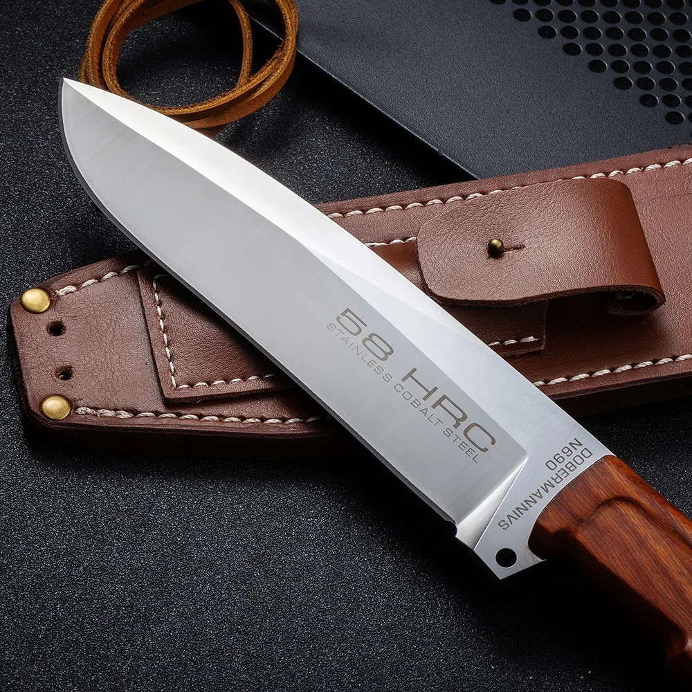 1pc Wilderness Survival Knife, High Hardness Military Tactical Knife, Self-Defense, Outdoor Multi-purpose Cutting Knife