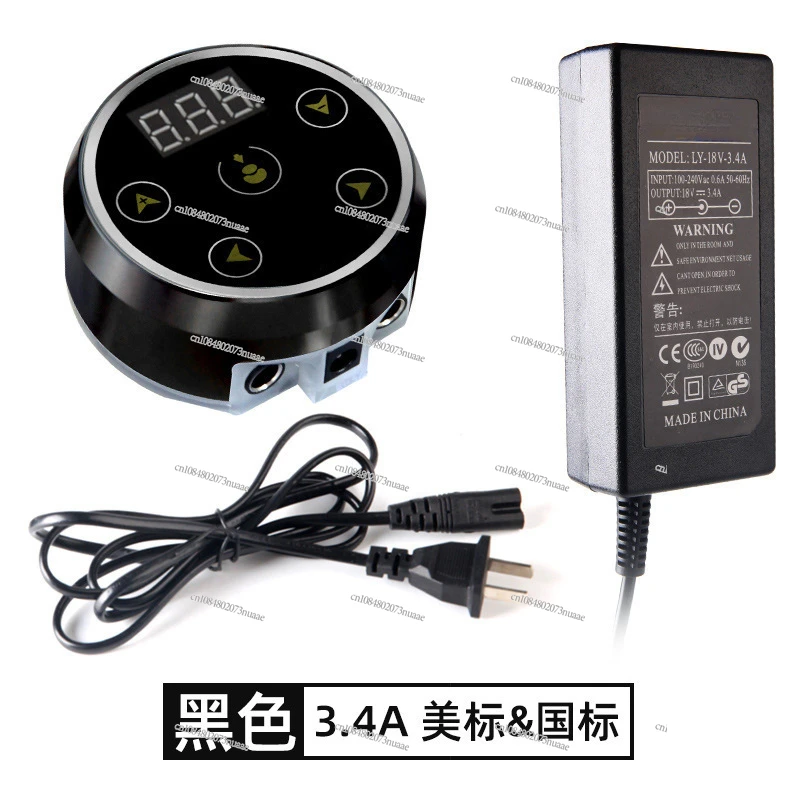 Tattoo Power Supply, High Power Tattoo Transformer, Voltage Regulator, One-Click Start without Pedal, 3A High Power