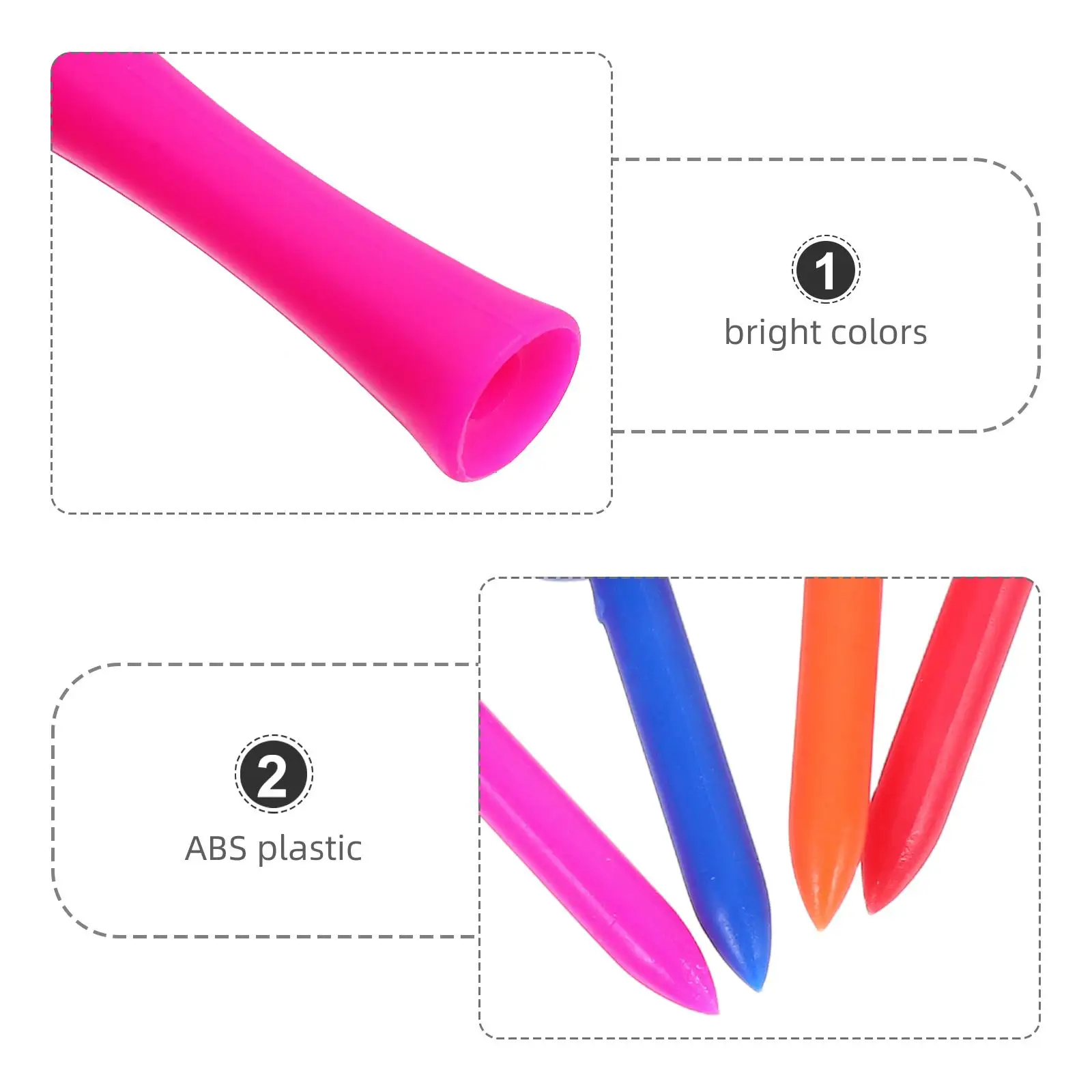 40 قطعة مجموعة أظافر الجولف خطوة المحملة المحملات حجم مختلط برتقالي اللون القلعة البيسبول رجل #3