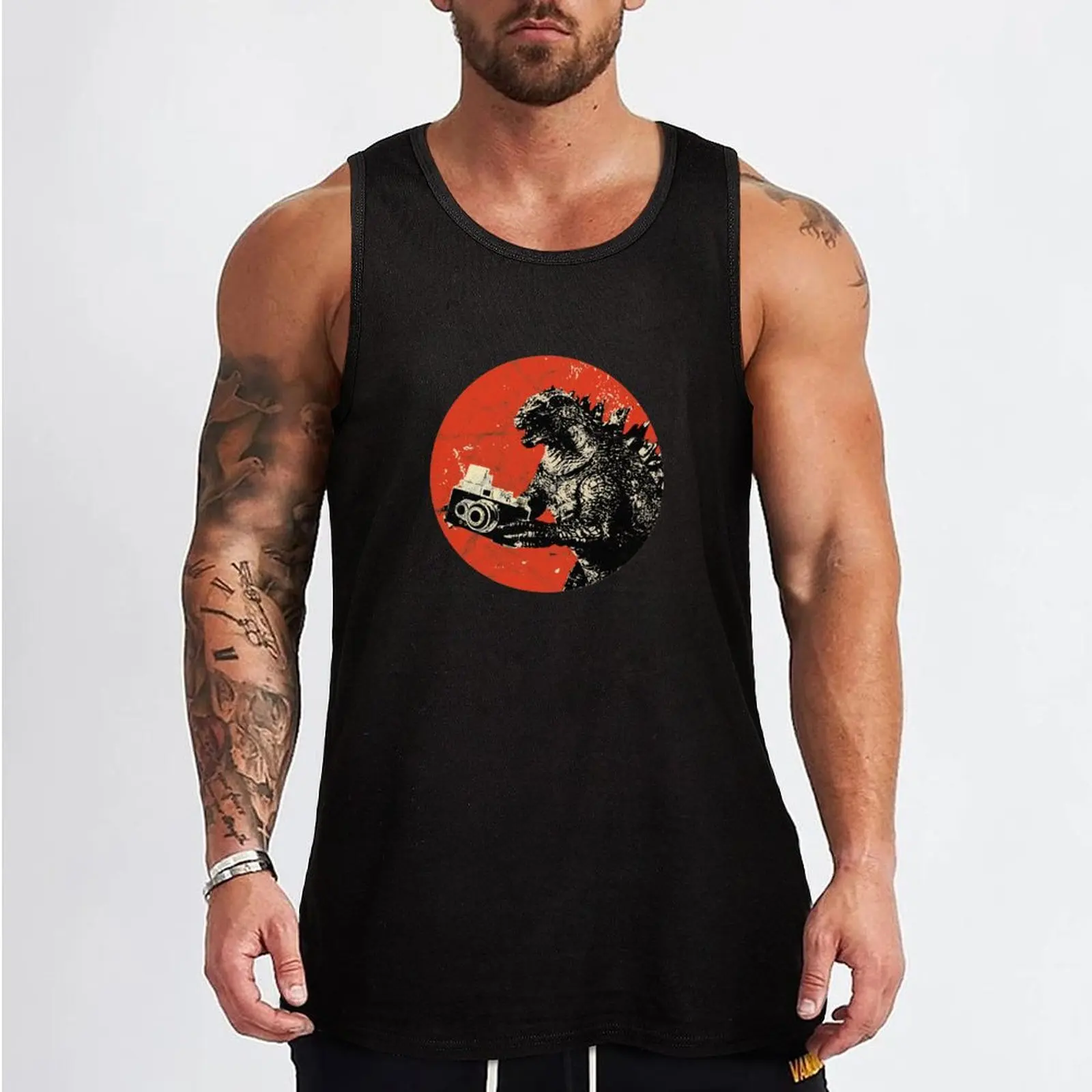 Vintage Japanese Camera Monster Analog SLR Film Photographer design Tank Top Clothing gym Men's t-shirts