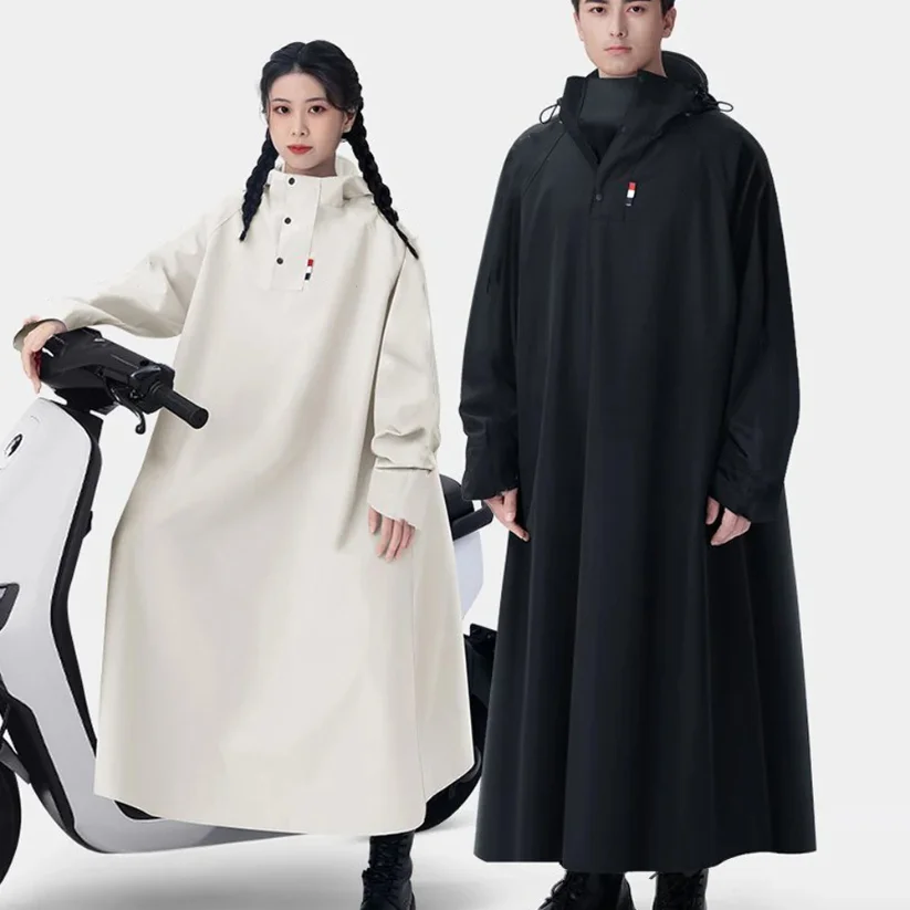 

Long Motorcycle Rider Raincoat Electric Bike Rider Vehicle Separate Design Full Body Heavy Rain Protection Waterproof Poncho