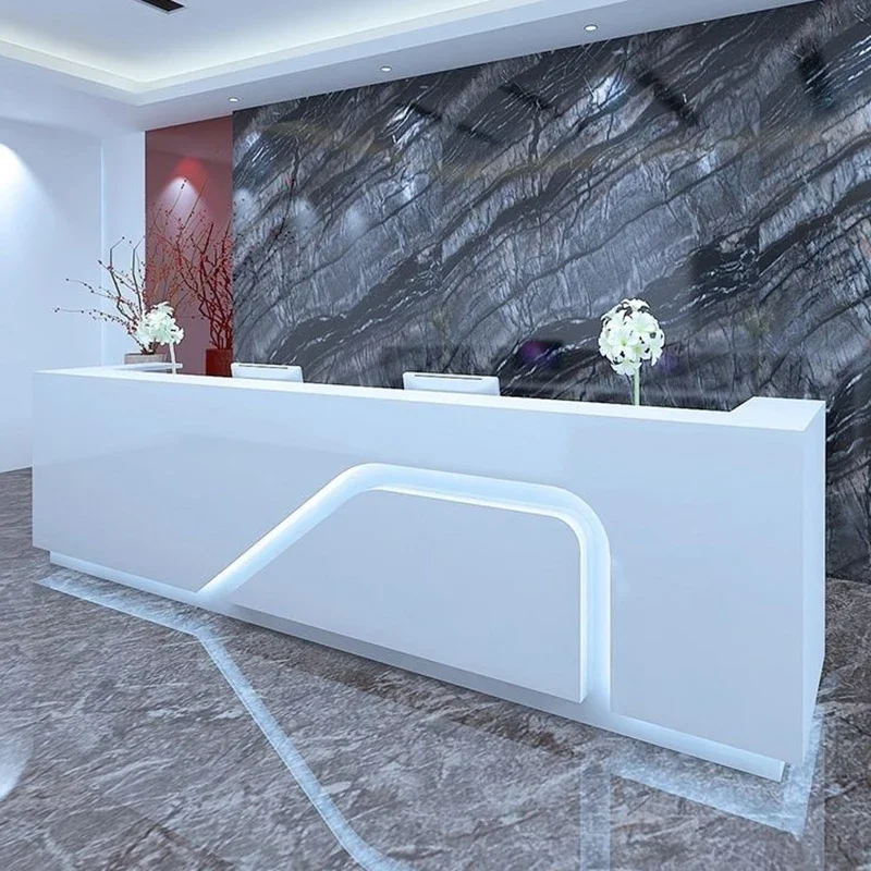 

Reception Salon Customer Center Computer Desks Office Clothing Store Counter Bellezza Atril Wall Table Escritorio Shop Desk