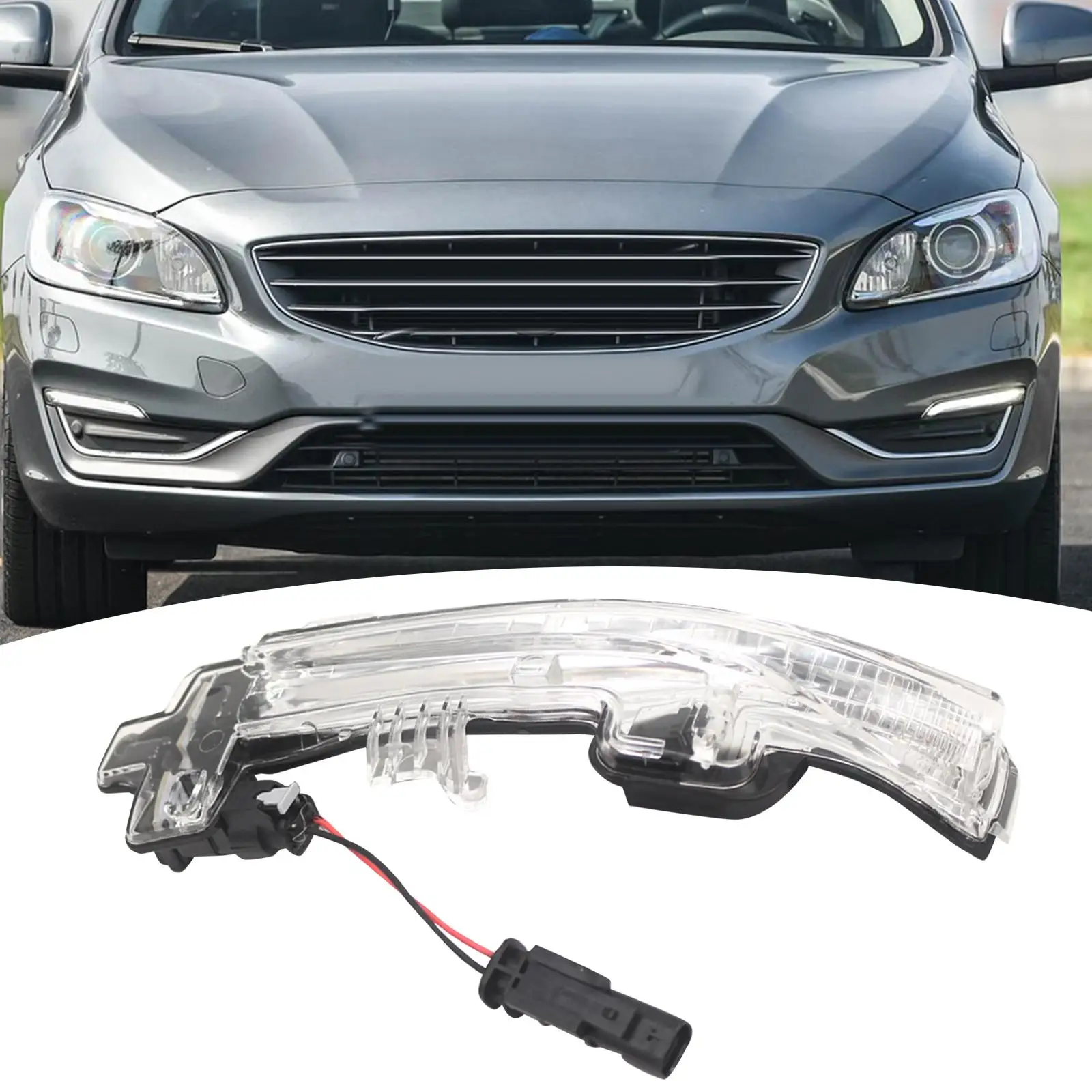 

Высокопроизводительный пластиковый указатель поворота в зеркале заднего вида для Volvo S40 S60 S80 C70 V70 V50 (правый)