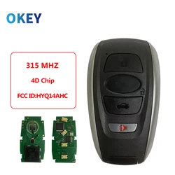 Okey Remote Car Key For Subaru BRZ WRX STI Legacy Outback XV Crosstrek 3+1 Button FCCID: HYQ14AHC TOY12 Blade FSK 315/433MHz