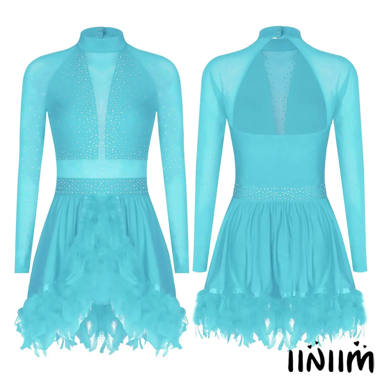 

Adults Womens Artistic Gymnastics Dance Leotard Dress Elegant Jazz Ballet Dance Costume for Figure Skating Dance Performance