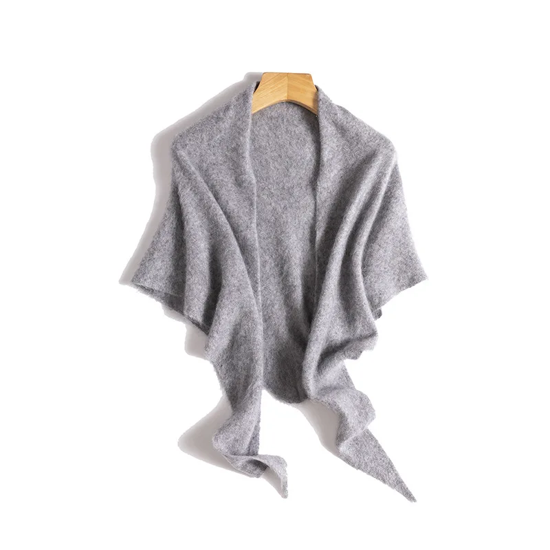 Winsleter-95.3% شال أنيق من صوف الأغنام 4.7% كشمير، الدفء، وشاح مثلث ناعم متعدد الاستخدامات للنساء، شتاء 2025 A5D714CC