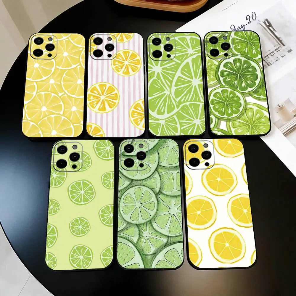 

Lemon Phone Case For iPhone 17, 16,15,14,13,12,11 Plus,Pro Max, Others Soft Black Cover