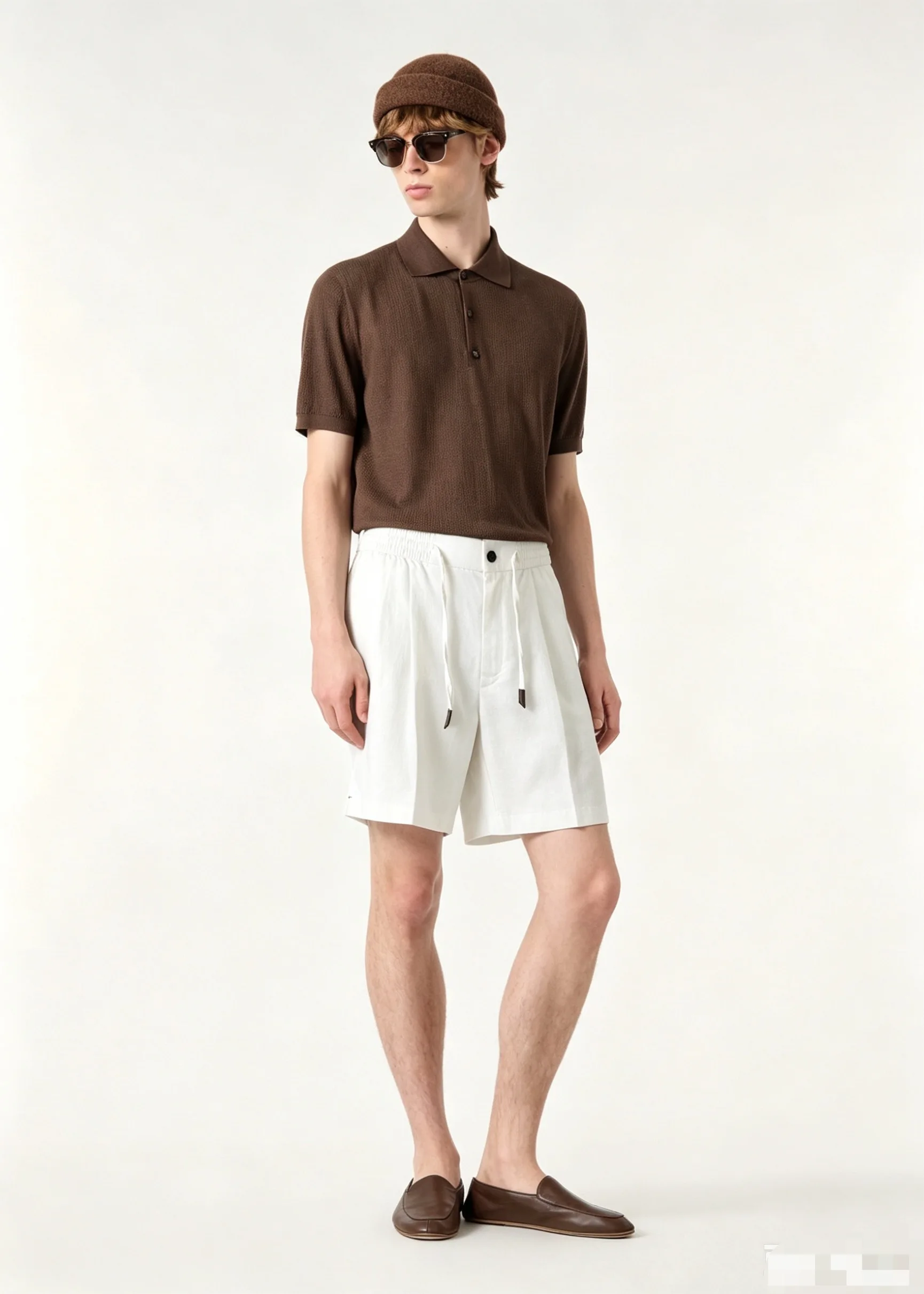 

Italian Style Men's Summer Lightweight Linen Elastic Waist Straight Leg Drawstring Shorts Standard Fit mid Waist Pure ...