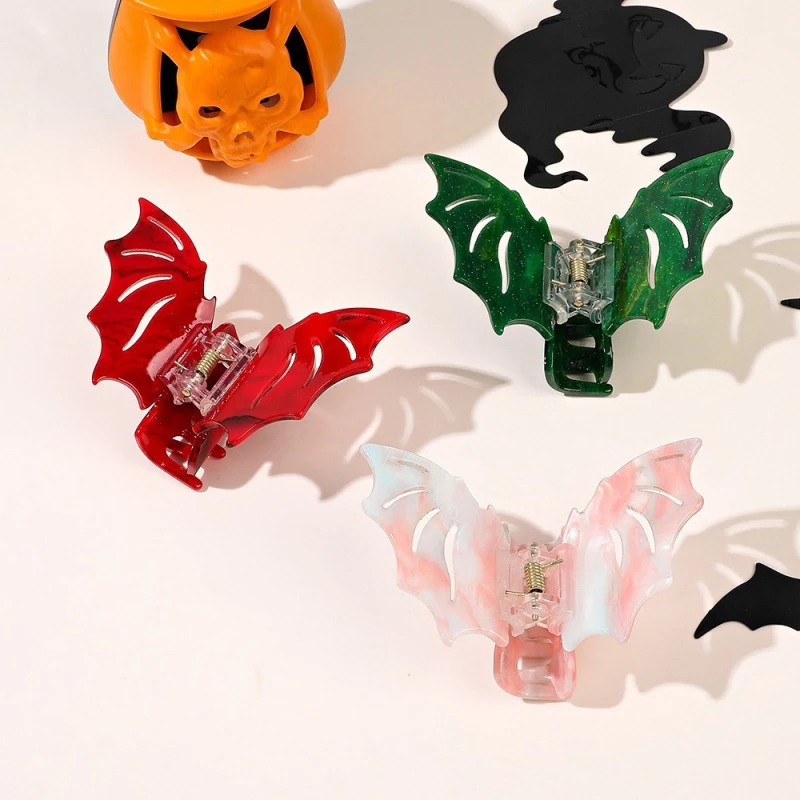 Halloween Bat Klauw Clip Gothic Haai Clip Y 2K Bat Wing Haarklauw Koreaanse Stijl Krab Clip Bat Haarspeld Voor Vrouwen Meisjes