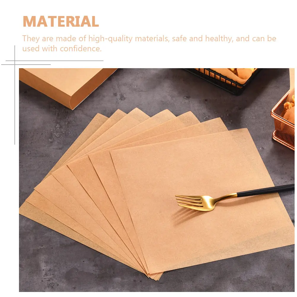 

Baking Papers Disposable Oil Absorbing Snack Mats Fried Food Greaseproof Wrapping Non-Stick Mats Kitchen Accessories