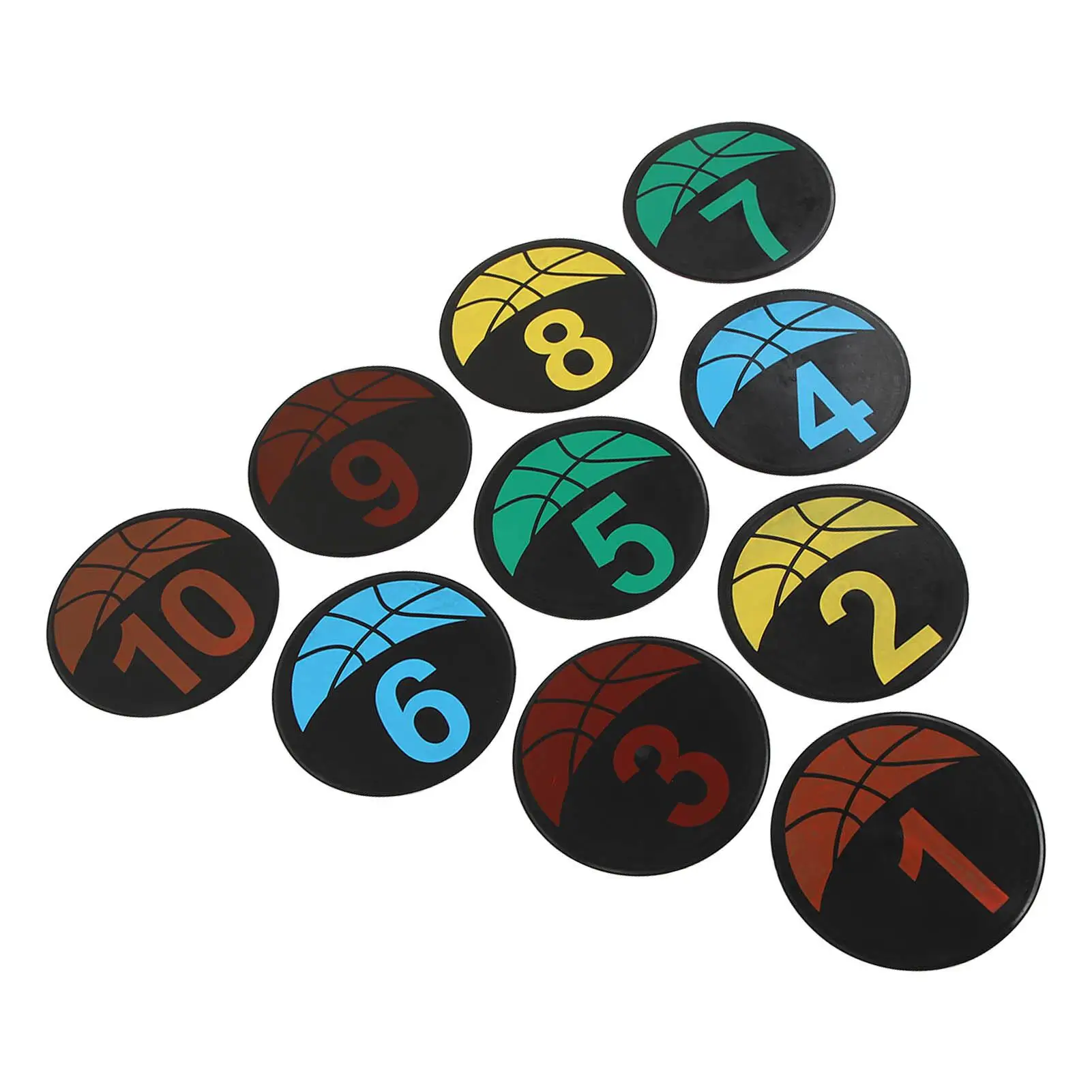 Bright Color Floor Spot Markers for Speed & Number Training in for basketball & for football - Perfect Sports Training Aids