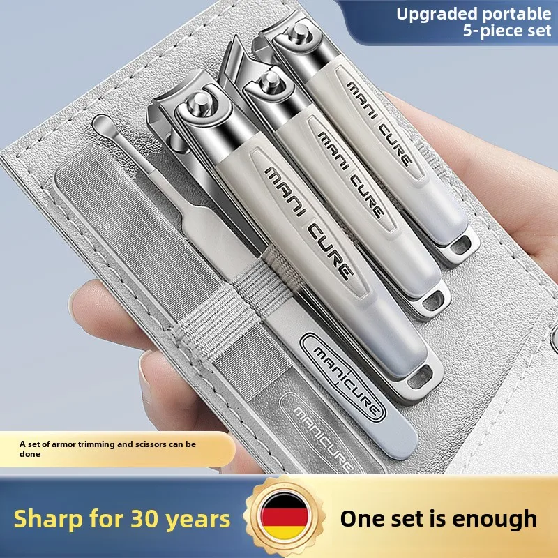 German precision nail clipper set cuticle nipper manicure tool slant nail clippers cross-border new product nail scissors set,