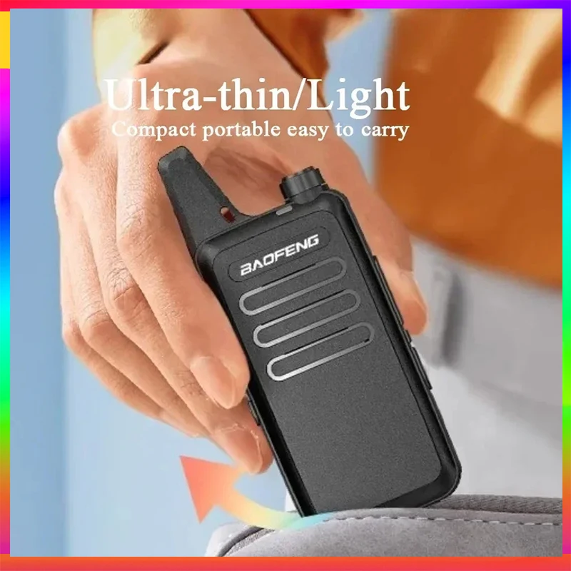 Baofeng BF-T20 2 pezzi Mini Walkie Talkie portatile Radio bidirezionale ricarica USB VOX per BF-C9 BF-888S KD-C1 per la caccia alla stazione dell'hotel