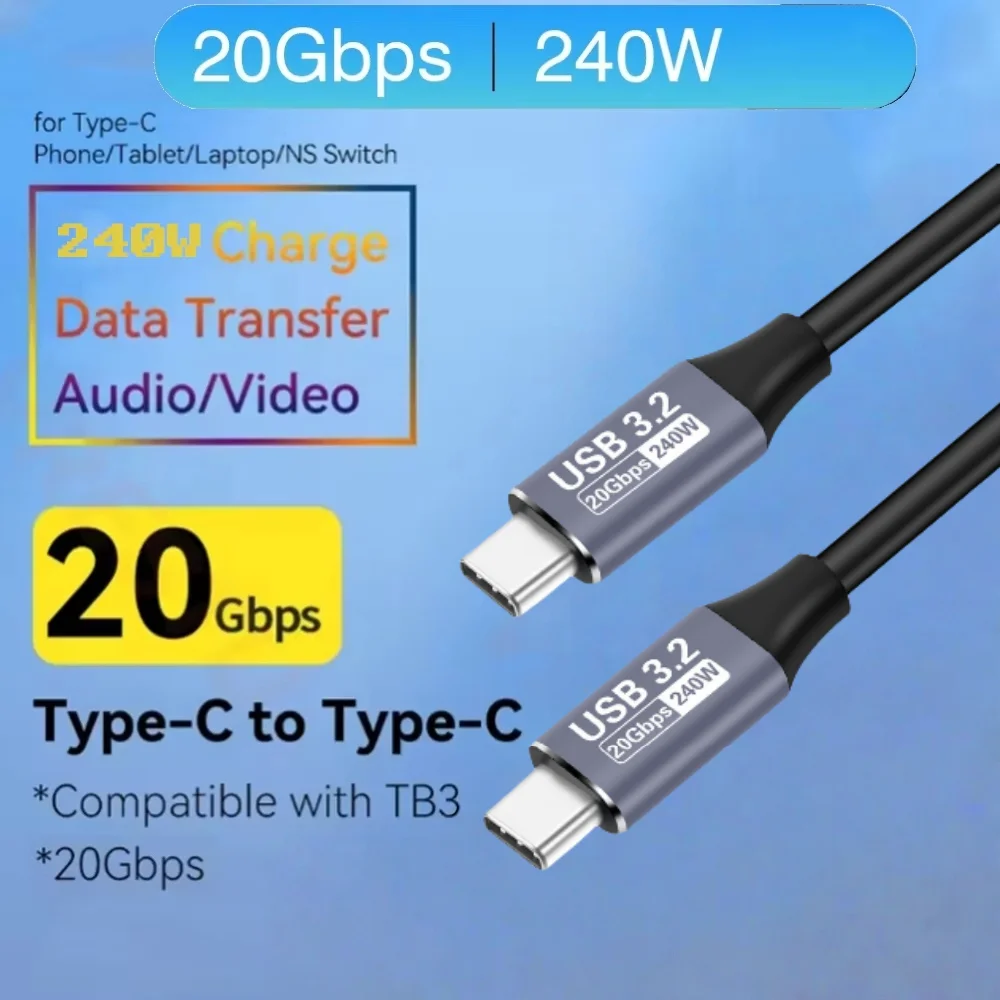 �y�Z�[�����zType-C�P�[�u�� USB3.2�P�[�u�� 240W�}���[�d 4K 20Gbps USB�P�[�u�� iPhone 15 Pro�AXiaomi�AMacbook�AiPad�AGoogle Switch�Ή�