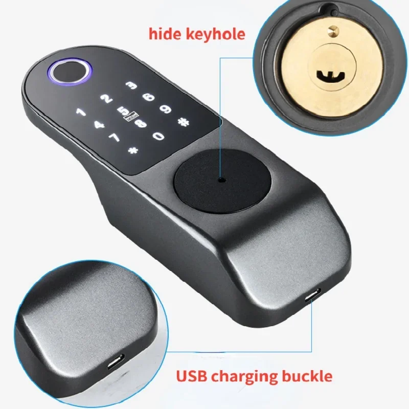 TUYA WIFI outdoor waterproof smart lock fingerprint biometric digital lock with remote control electronic lock smart door lock