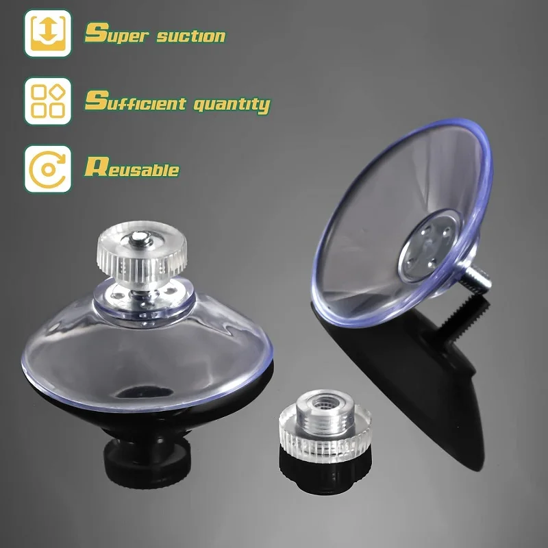 10PCS Vacuum Suction Cup Hooks 50mm Clear Sucker Glass Suction Pad Bathroom Strong Suction Cup for Car Glass Bathroom Window