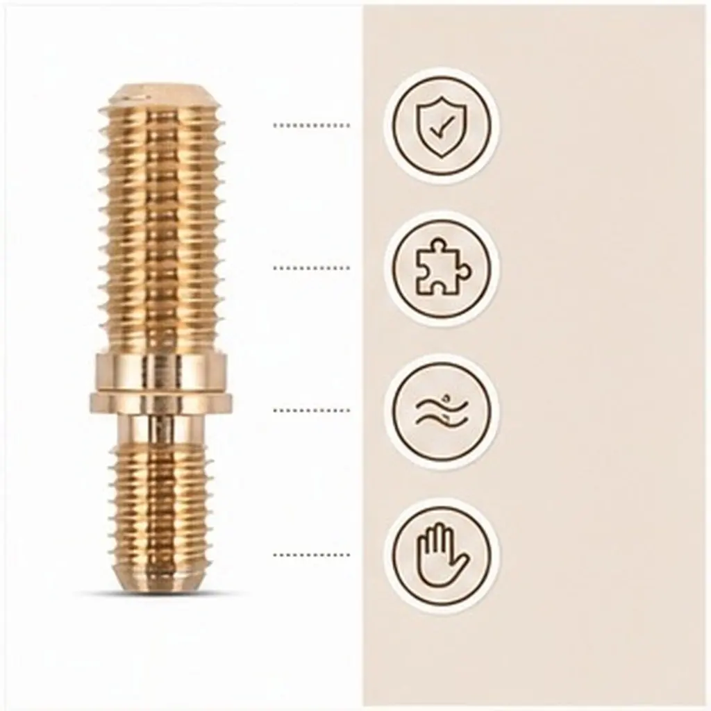 1Set Billiard Cue Joint Screws Brass Screw Assortment Pool Cue Screw Set Stable Fit Extended Handle Control Consistent