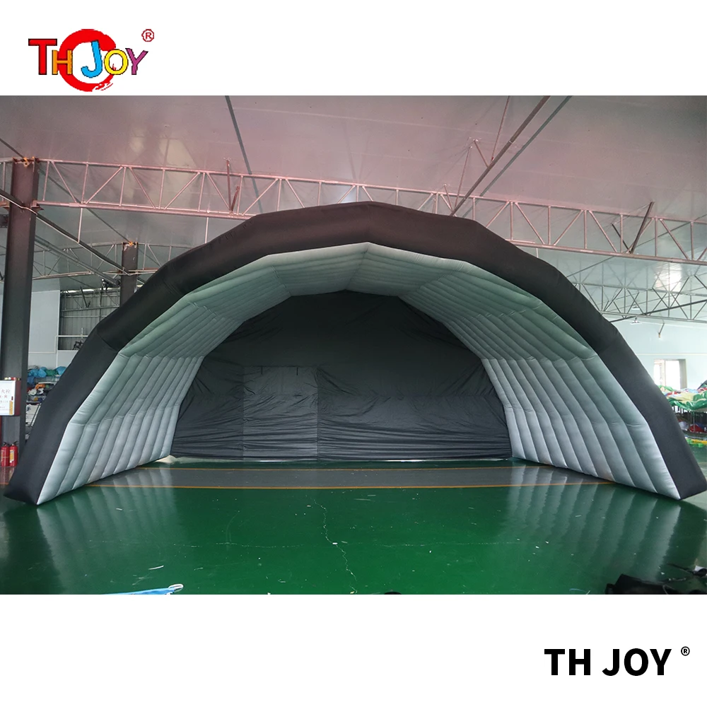 Giant black/white Inflatable Stage Cover Tent,Air Supported Inflatable Stage tent Dome Marquee Double Layers Outdoor Exhibition