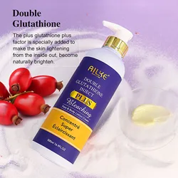 AILKE Double Glutathione Serum and Body Lotion, Whitening, Dark Spot Remover, Even Skin Tone, Anti Aging, Fine Lines & Wrinkles