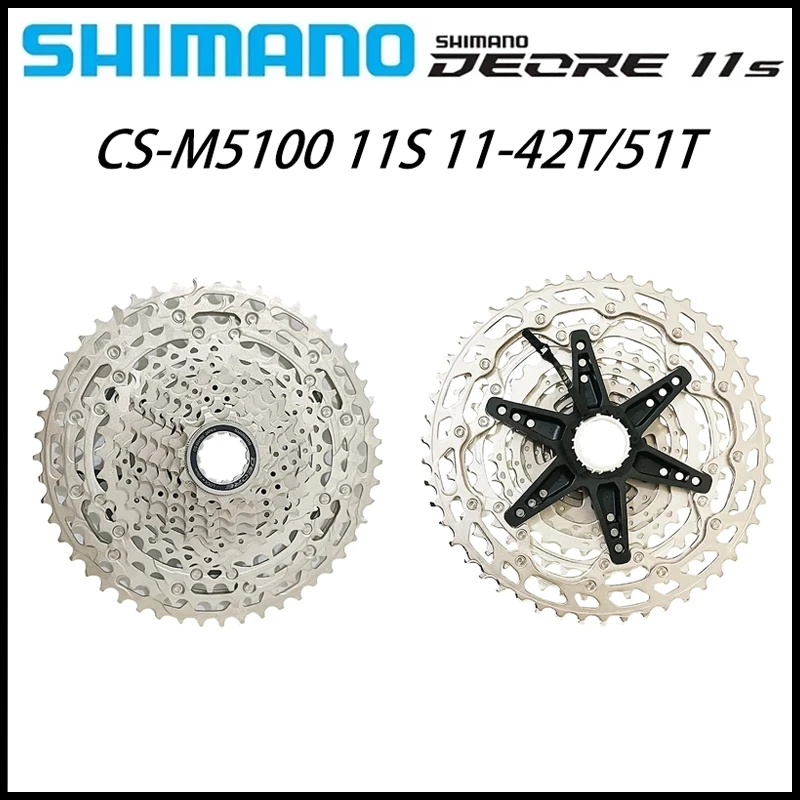 Shimano Deore CS M5100 11 Speed Cassette Sprocke Freewheel for Mountain Bike MTB CS-M5100 11-51T 11S 42T Bicycle 11V M6100 M7100