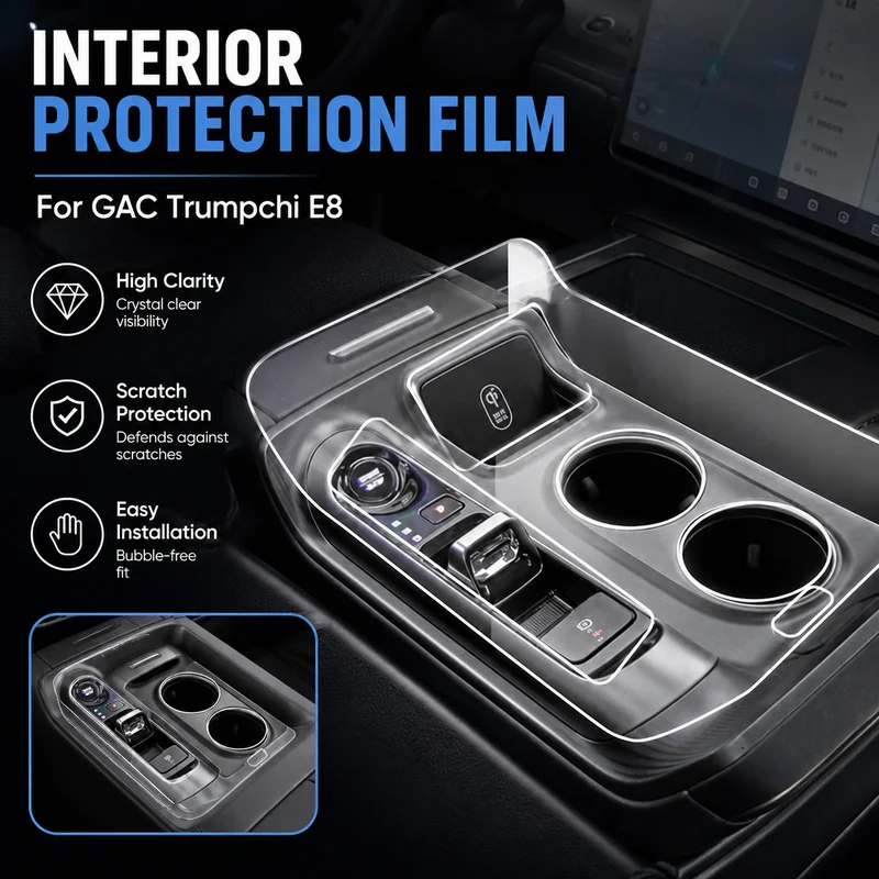 

Interior Protection Film For GAC Trumpchi E8 Car Accessories Dashboard Center Console Navigation Screen High Clarity Easy Insta