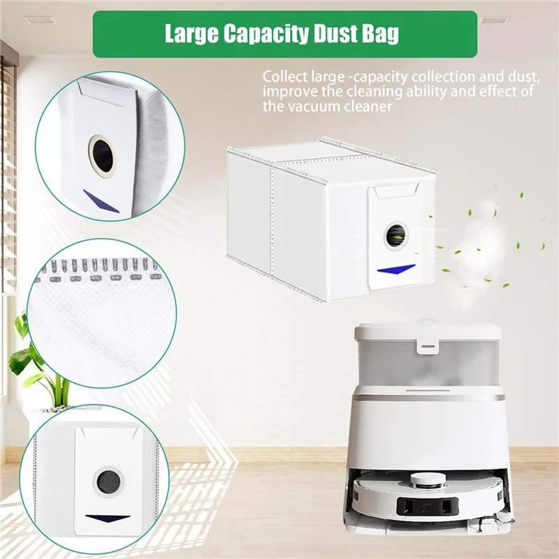 

【Promotion】5 Set Replacement Part Accessory Set For ECOVACS DEEBOT T30 Pro Omni Robot Wipes Dust Bags Side Brushes Filters
